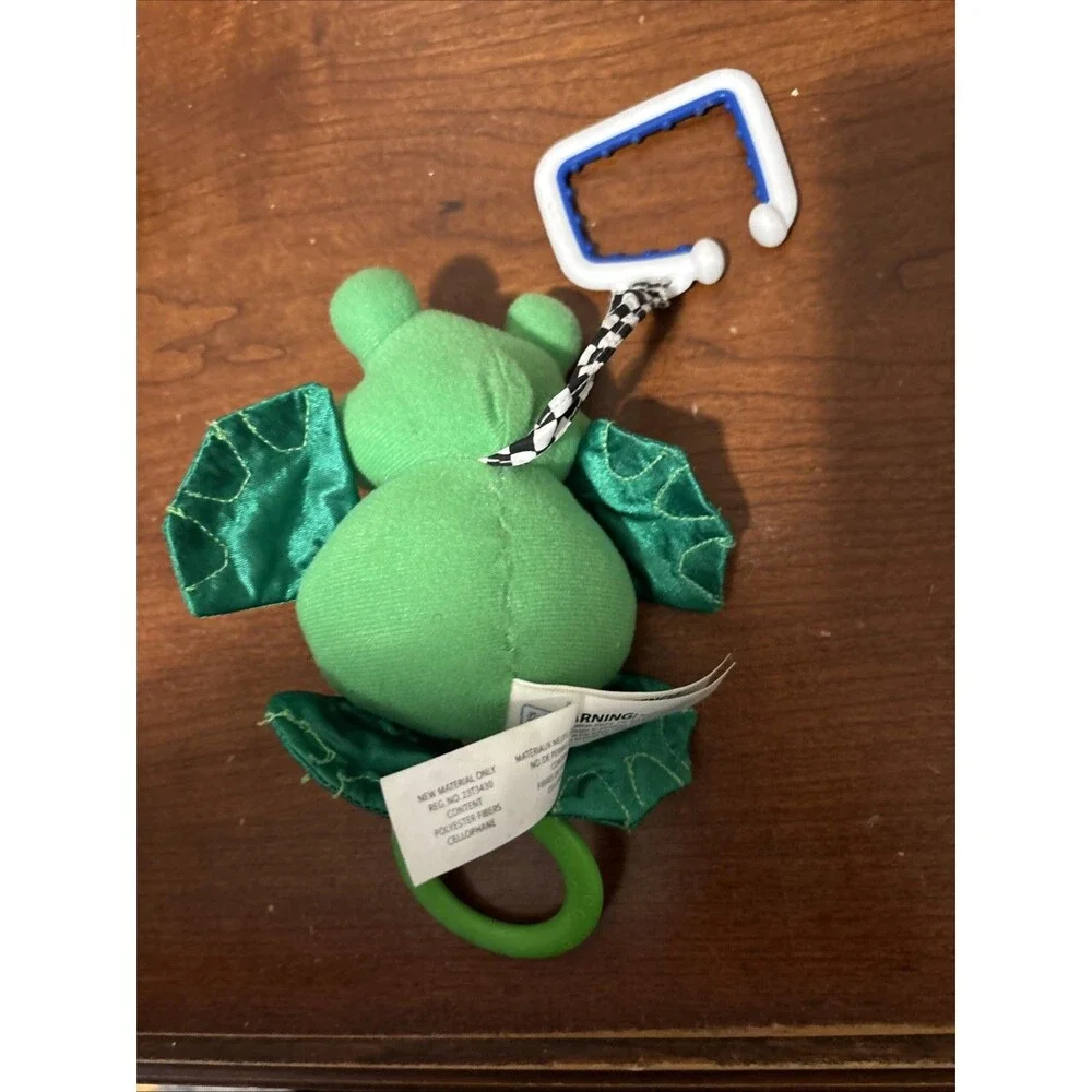 Disney Baby Einstein FROG Baby Activity Play Gym Mat Hanging Toy Crinkle Rattle
